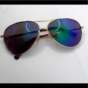 Cole Haan sunglasses. Aviator. Gold rimmed.